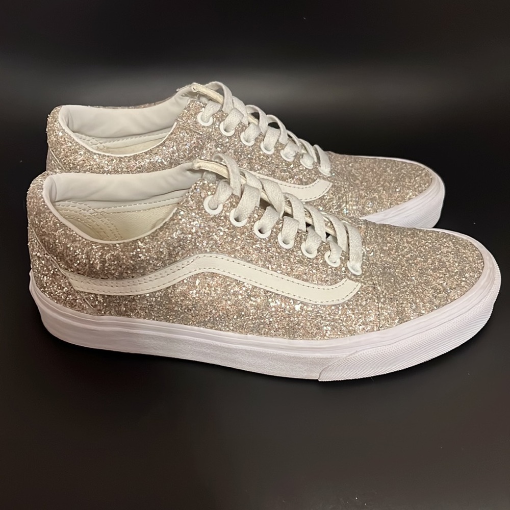 Silver Glitter Vans “Old Skool” Sneakers